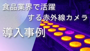 食品製造ラインで製品の温度分布を赤外線サーモグラフィで監視している様子