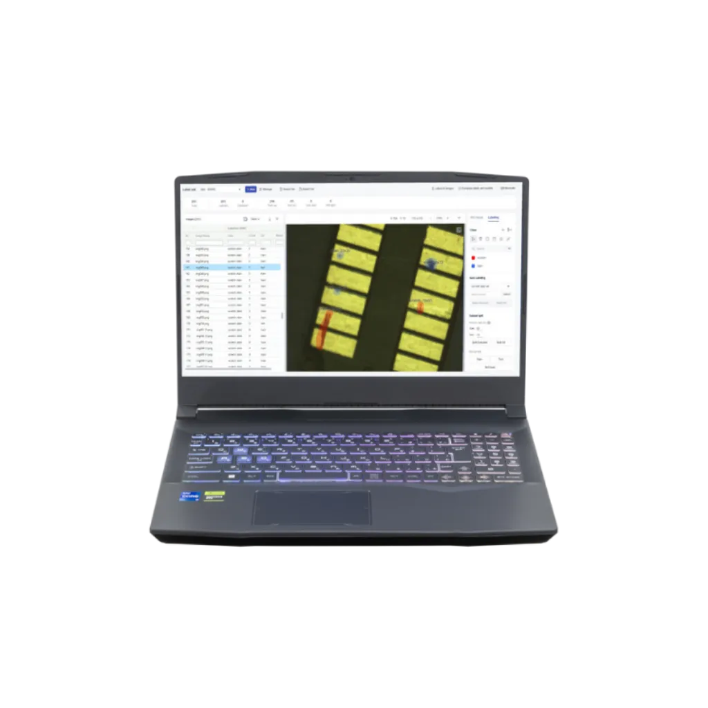 ディープラーニング画像解析ソフトウェアの画面イメージ